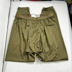 Milliken Base Layer Drawers Sz Large Cold Weather Light Weight Olive Green Pants